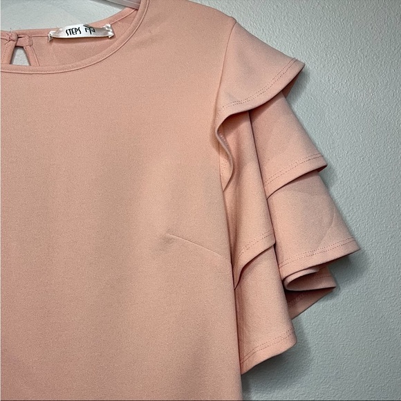 STEPS NY Statement Sleeve Shift Dress - Picture 4 of 6